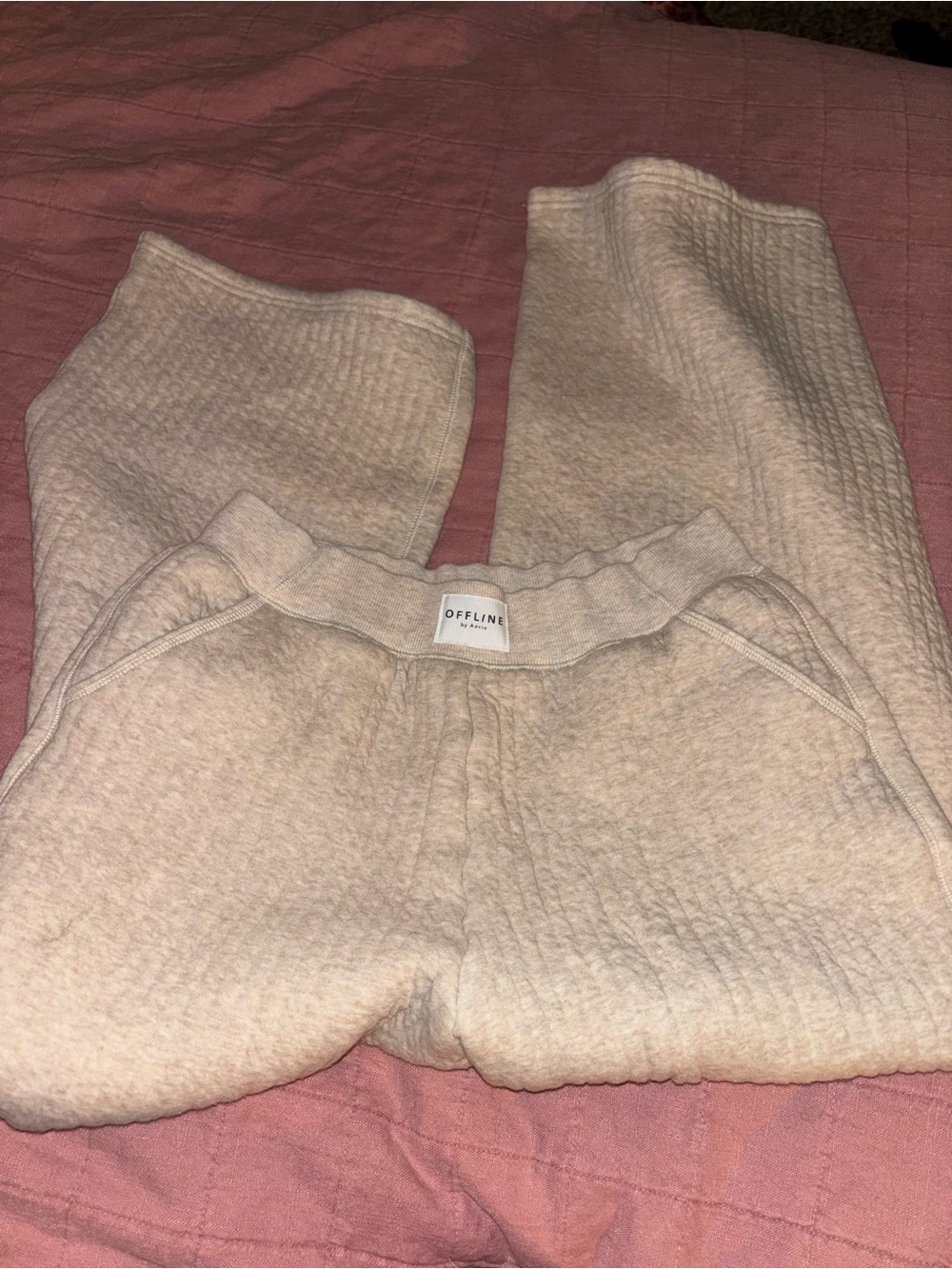 OFFLINE Essentials Women's Cream Wide-Leg Knit Pants